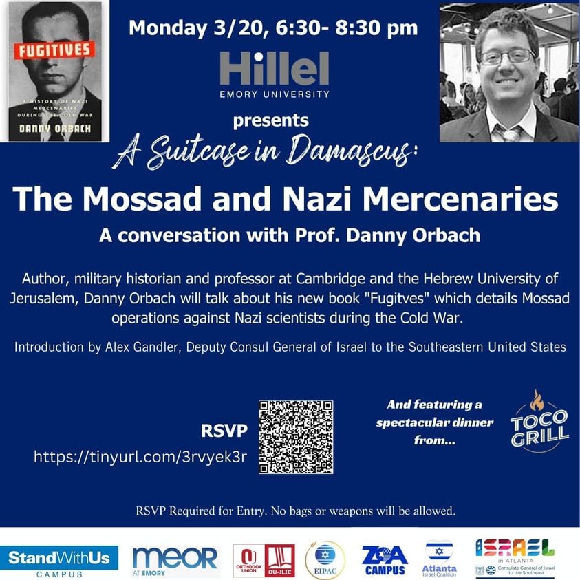 A Suitcase in Damascus: The Mossad and Nazi Mercenaries, with Prof. Danny Orbach, event graphic